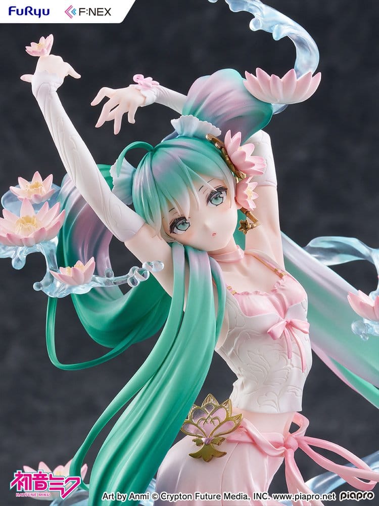 Hatsune Miku - Miku, F:NEX PVC Statue 1/7 Water Lily Ver. 27 cm