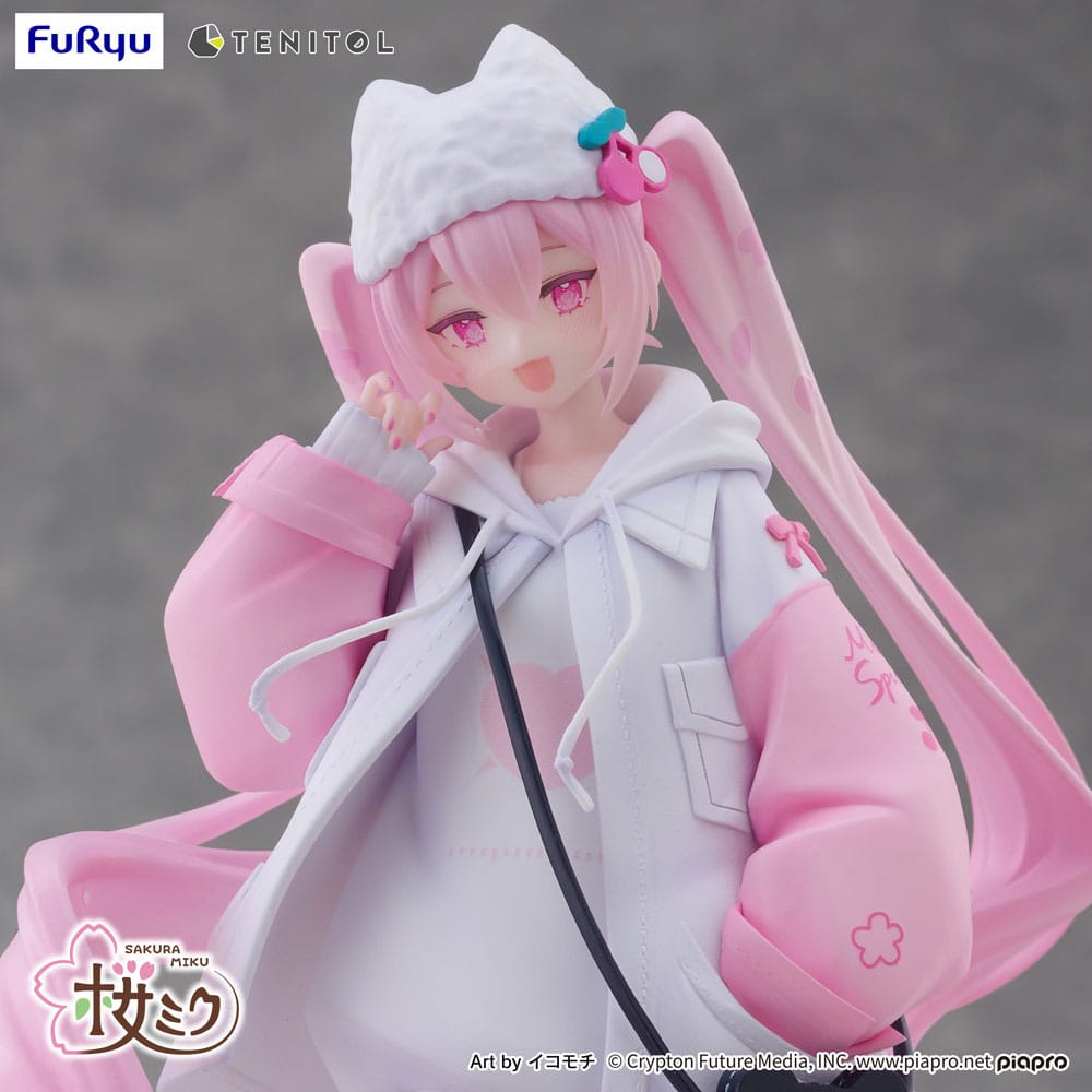 Hatsune Miku - Sakura Miku, Tenitol PVC Statue Sakura Cool style [petit] 19 cm
