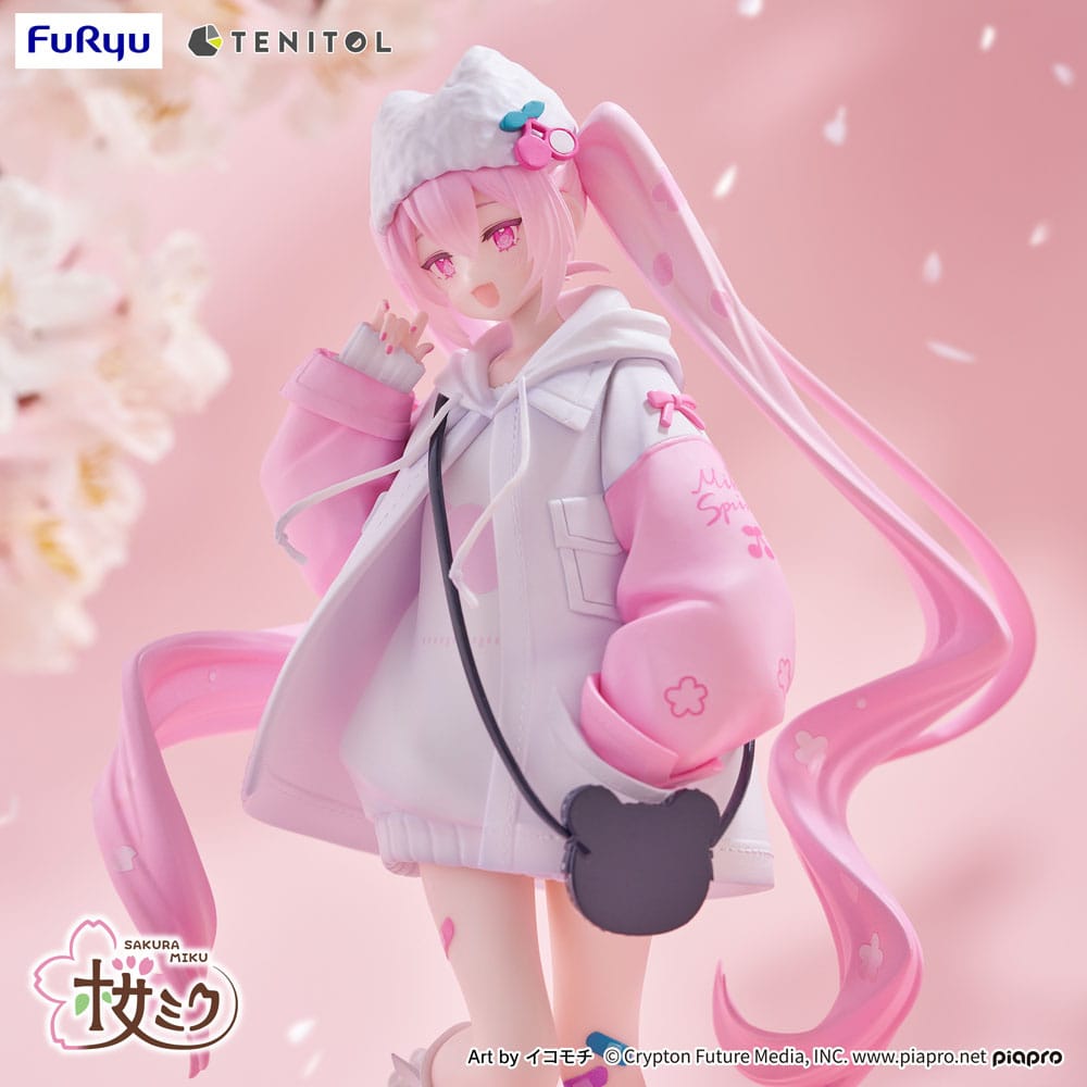 Hatsune Miku - Sakura Miku, Tenitol PVC Statue Sakura Cool style [petit] 19 cm