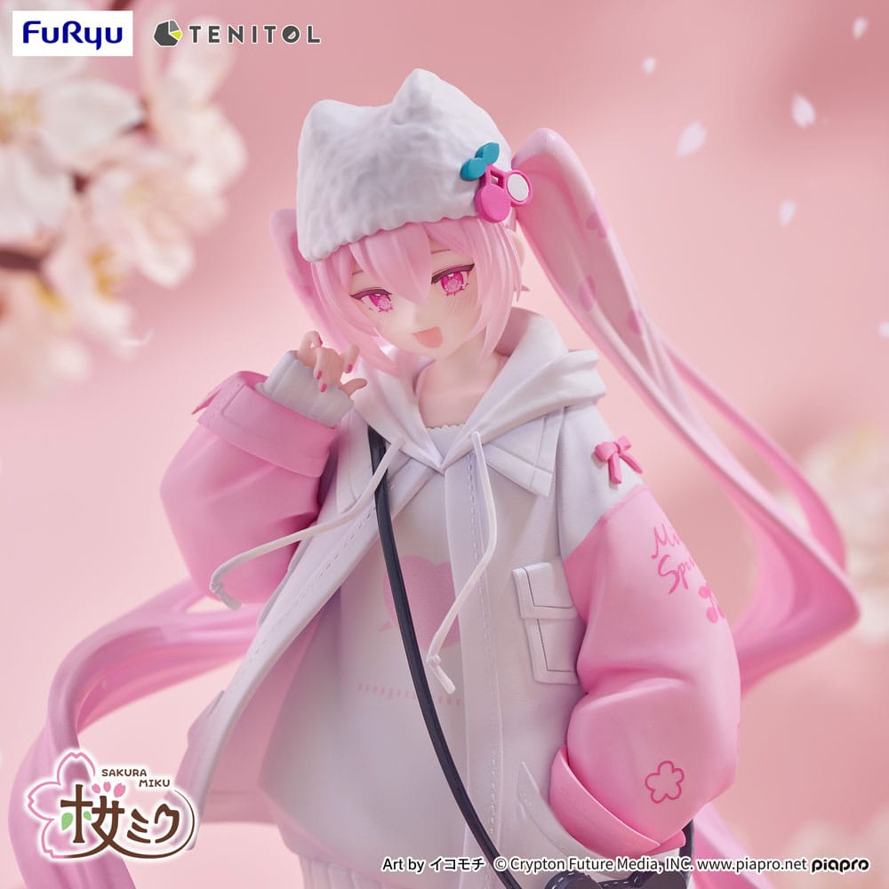 Hatsune Miku - Sakura Miku, Tenitol PVC Statue Sakura Cool style [petit] 19 cm