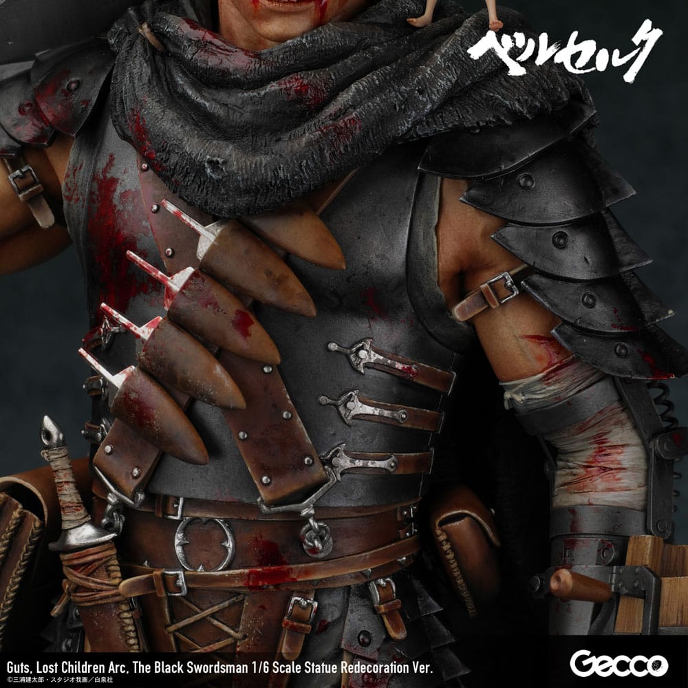 Berserk - Guts, 1/6 Scale Statue Lost Children Arc The Black Swordsman Redecoration Ver. 38 cm