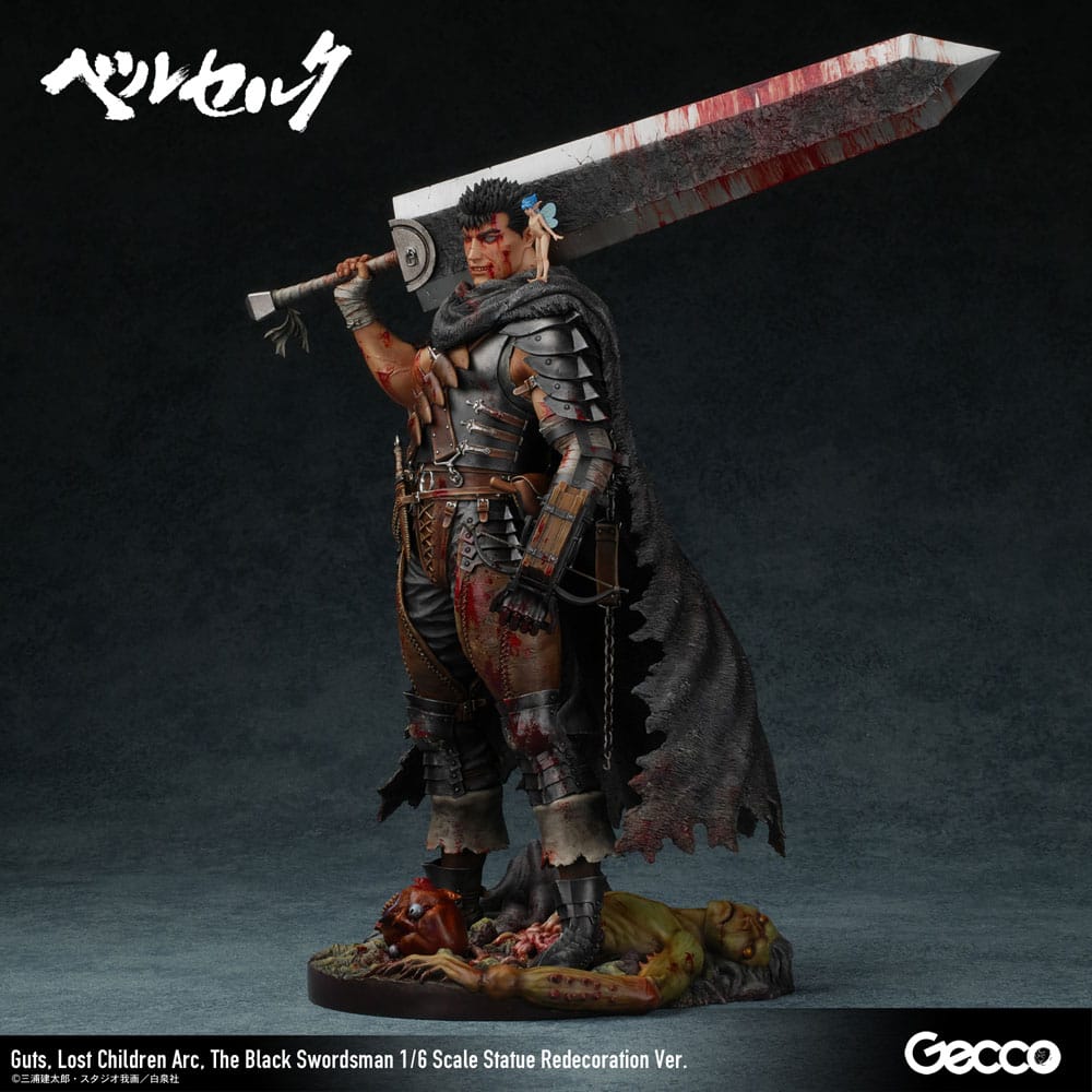 Berserk - Guts, 1/6 Scale Statue Lost Children Arc The Black Swordsman Redecoration Ver. 38 cm