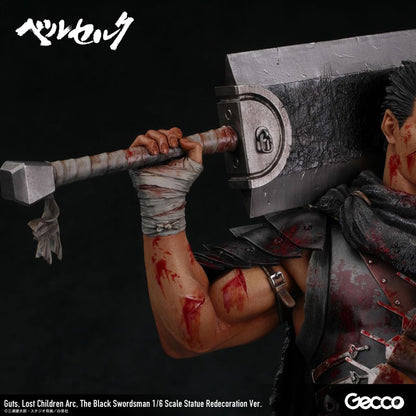 Berserk - Guts, 1/6 Scale Statue Lost Children Arc The Black Swordsman Redecoration Ver. 38 cm