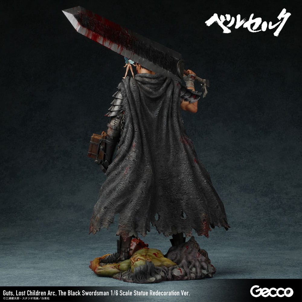 Berserk - Guts, 1/6 Scale Statue Lost Children Arc The Black Swordsman Redecoration Ver. 38 cm