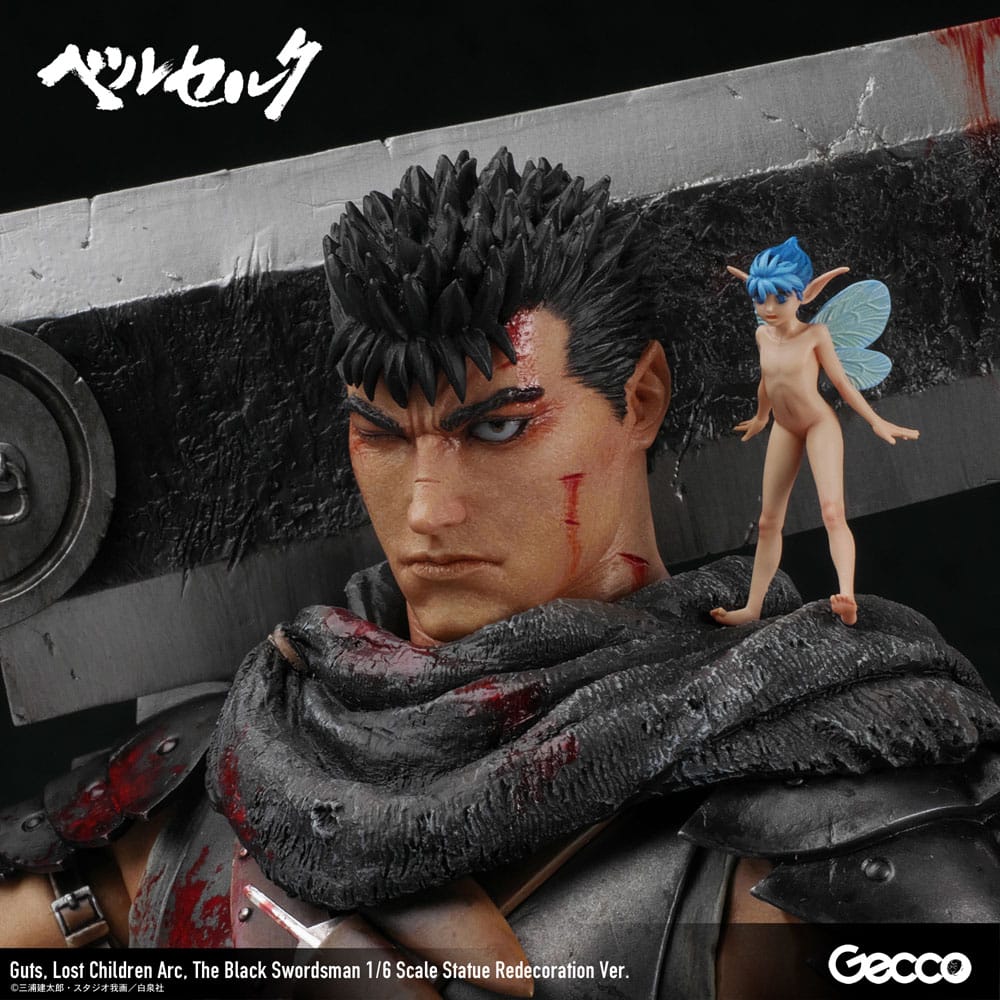 Berserk - Guts, 1/6 Scale Statue Lost Children Arc The Black Swordsman Redecoration Ver. 38 cm