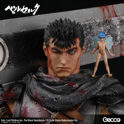 Berserk - Guts, 1/6 Scale Statue Lost Children Arc The Black Swordsman Redecoration Ver. 38 cm