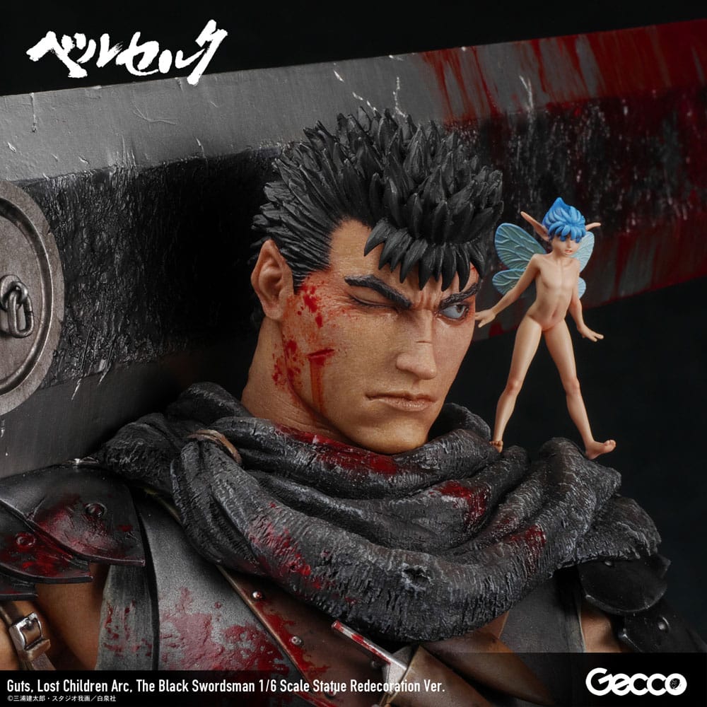 Berserk - Guts, 1/6 Scale Statue Lost Children Arc The Black Swordsman Redecoration Ver. 38 cm