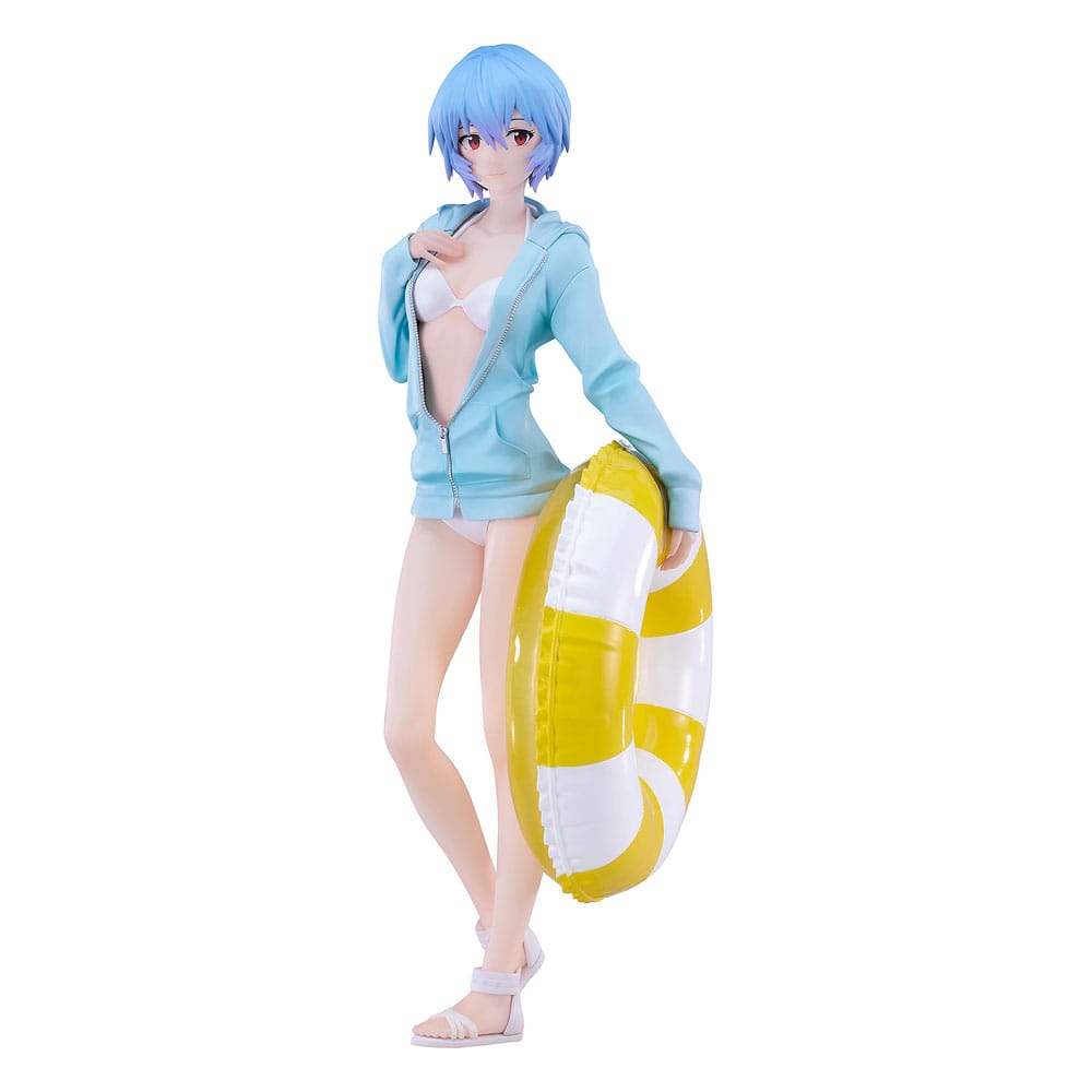 Rebuild of Evangelion - Rei Ayanami, Pop Up Parade L PVC Statue Beach Queens: 22 cm
