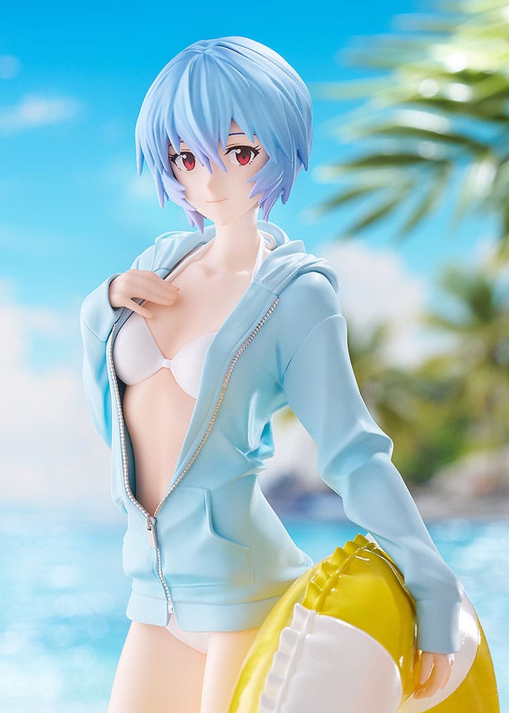 Rebuild of Evangelion - Rei Ayanami, Pop Up Parade L PVC Statue Beach Queens: 22 cm