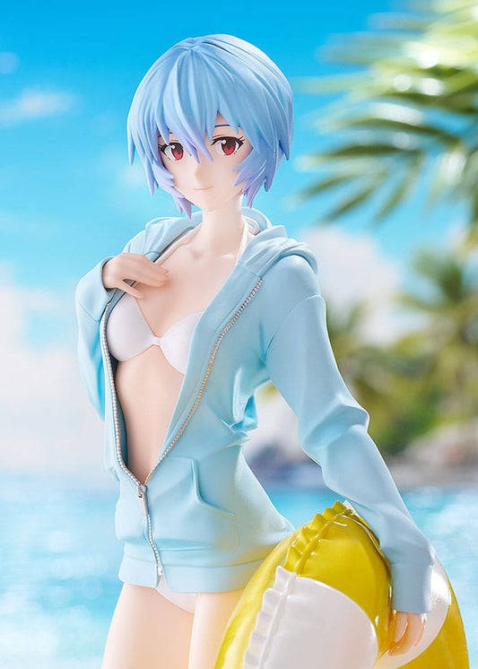 Rebuild of Evangelion - Rei Ayanami, Pop Up Parade L PVC Statue Beach Queens: 22 cm