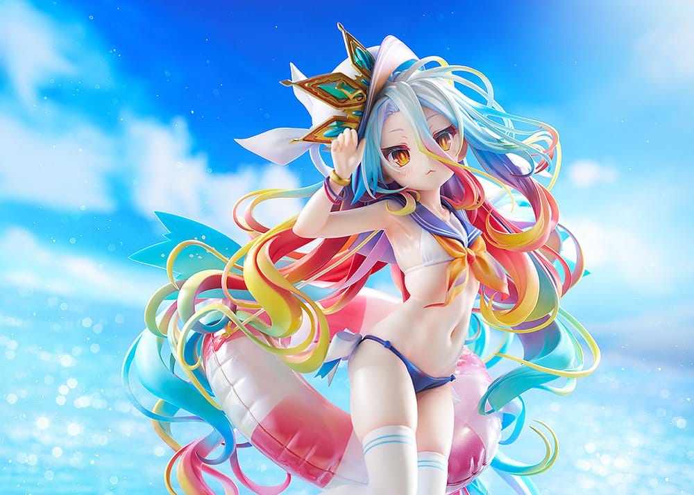 No Game No Life - Shiro, 1/7 Scale Figure: Sailor-Style Swimsuit Ver. 24 cm