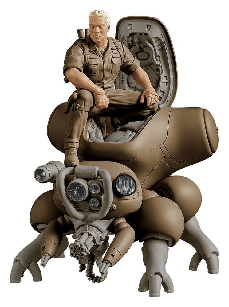 Ghost in the Shell - Batou with Fuchikoma, PLAMAX minimum factory Plastic Model Kit 8 cm