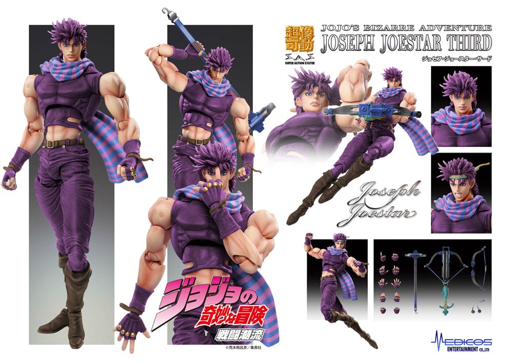 JoJo's Bizarre Adventure - Joseph Joestar Third, Battle Tendency Actionfigur Chozokado 16 cm