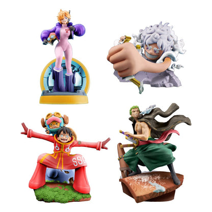 One Piece - Petitrama PVC Mini-Statue Logbox Re Birth Egghead Set 9 cm