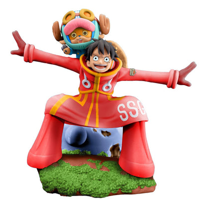 One Piece - Petitrama PVC Mini-Statue Logbox Re Birth Egghead Set 9 cm