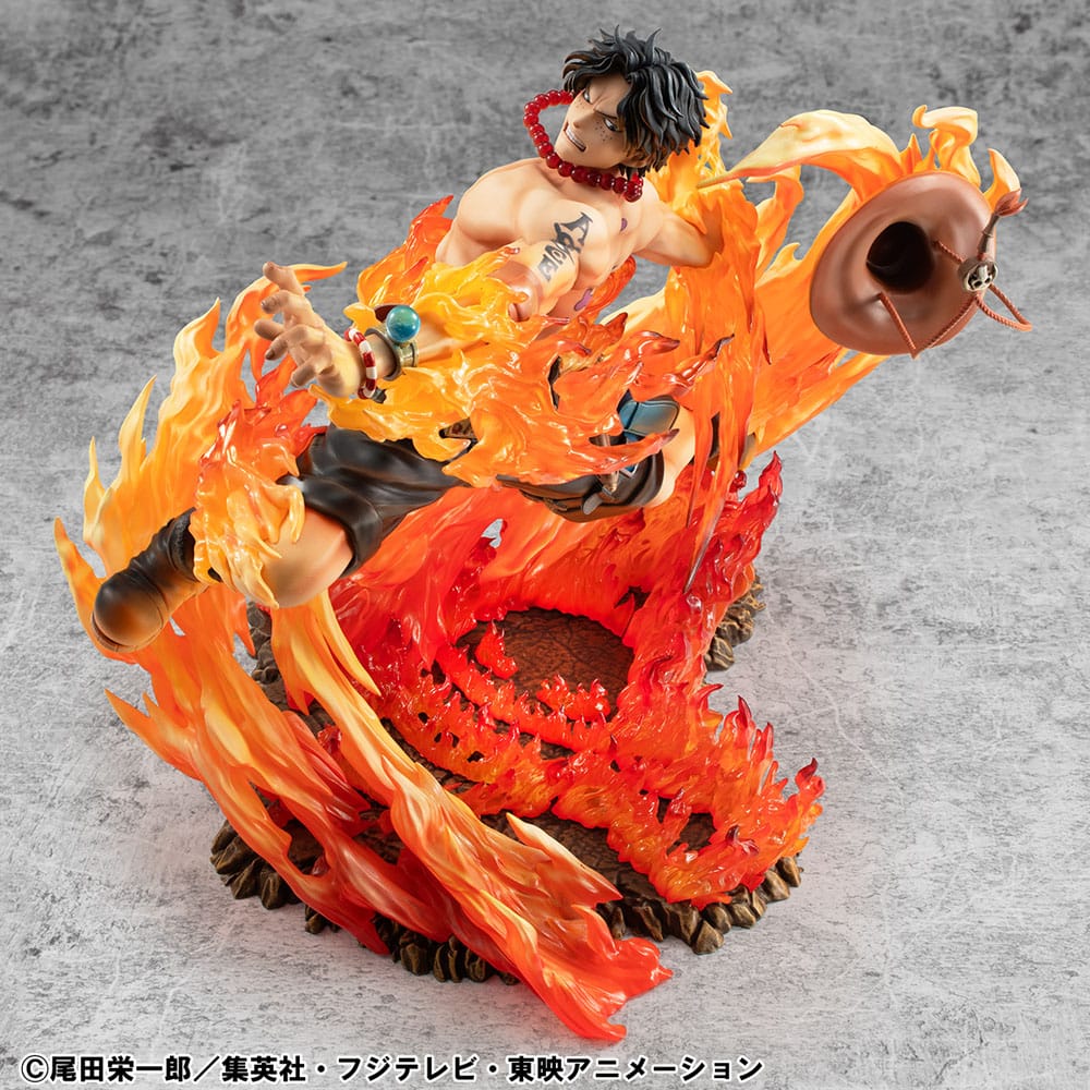 One Piece - Portgas D. Ace, P.O.P PVC Statue NEO-Maximum 15th Anniversary Super Limited Reprint Ver. 23 cm