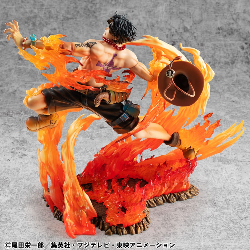 One Piece - Portgas D. Ace, P.O.P PVC Statue NEO-Maximum 15th Anniversary Super Limited Reprint Ver. 23 cm