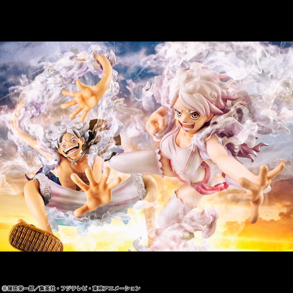 One Piece - Monkey D. Luffy, Portrait.Of.Pirates PVC Figure "Evolutionary History" "Gear Fifth" 26 cm