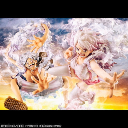 One Piece - Monkey D. Luffy, Portrait.Of.Pirates PVC Figure "Evolutionary History" "Gear Fifth" 26 cm