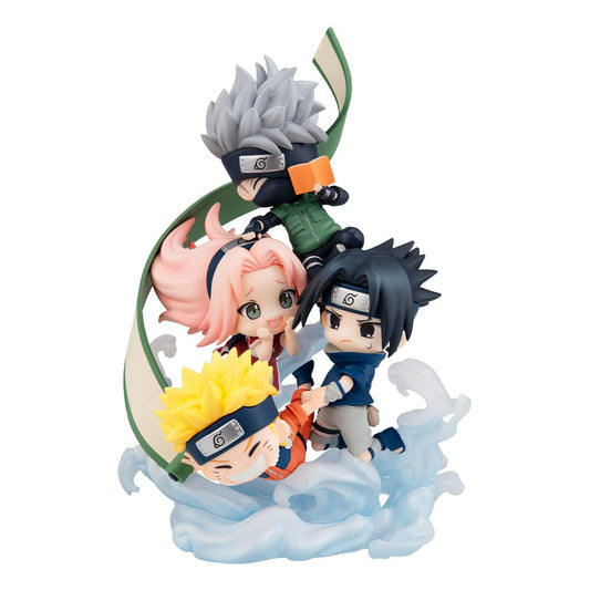 Naruto Shippuden - Team 7 (Kakashi, Sasuke, Naruto, Sakura) FigUnity PVC Mini-Statue Gather here, 13 cm
