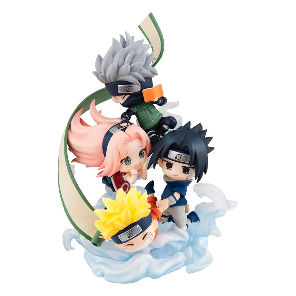Naruto Shippuden - Team 7 (Kakashi, Sasuke, Naruto, Sakura) FigUnity PVC Mini-Statue Gather here, 13 cm