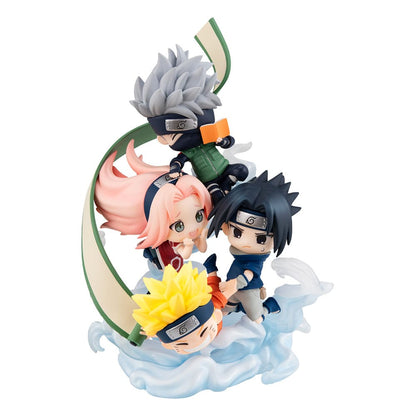 Naruto Shippuden - Team 7 (Kakashi, Sasuke, Naruto, Sakura) FigUnity PVC Mini-Statue Gather here, 13 cm
