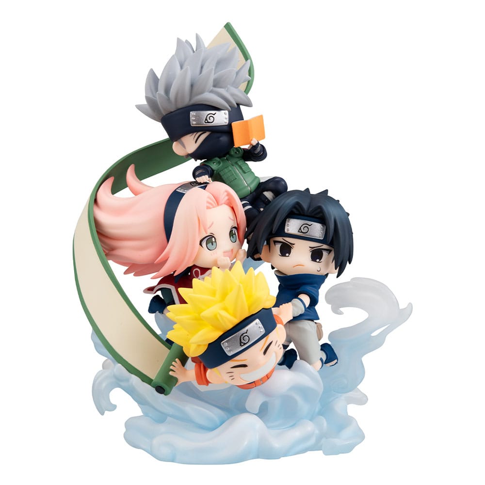 Naruto Shippuden - Team 7 (Kakashi, Sasuke, Naruto, Sakura) FigUnity PVC Mini-Statue Gather here, 13 cm