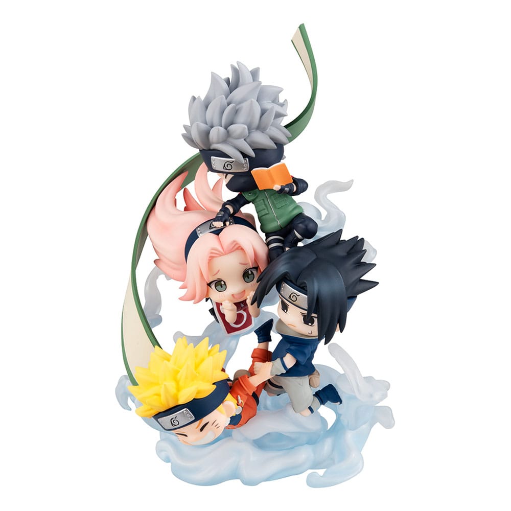 Naruto Shippuden - Team 7 (Kakashi, Sasuke, Naruto, Sakura) FigUnity PVC Mini-Statue Gather here, 13 cm