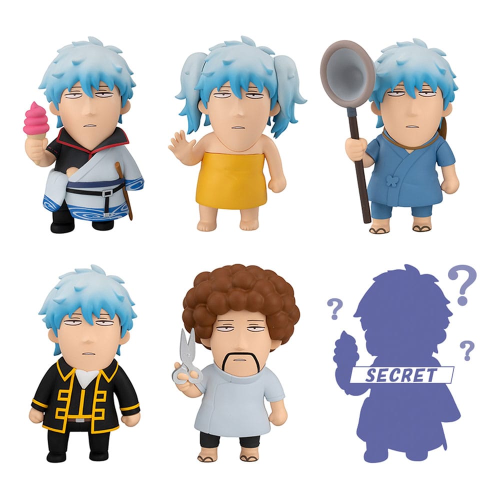 Gintama x Okawabukubu - 1 Blind Box, Collectible Figures We Love Ginsan 10 cm Assortment (6)