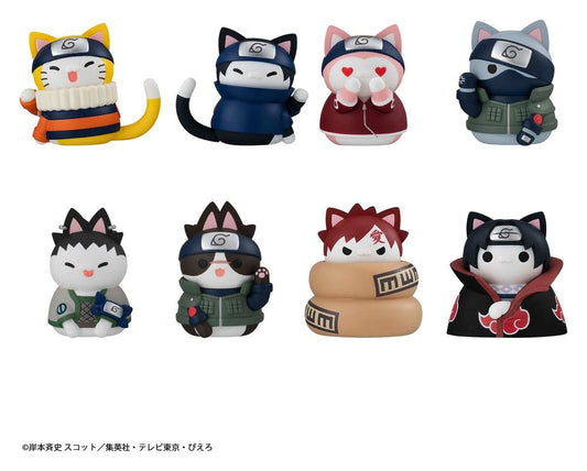 Naruto - 1 Blind Box, Mega Cat Project Minifigures 3 cm Nyaruto! Cats of Konoha Village Reboot