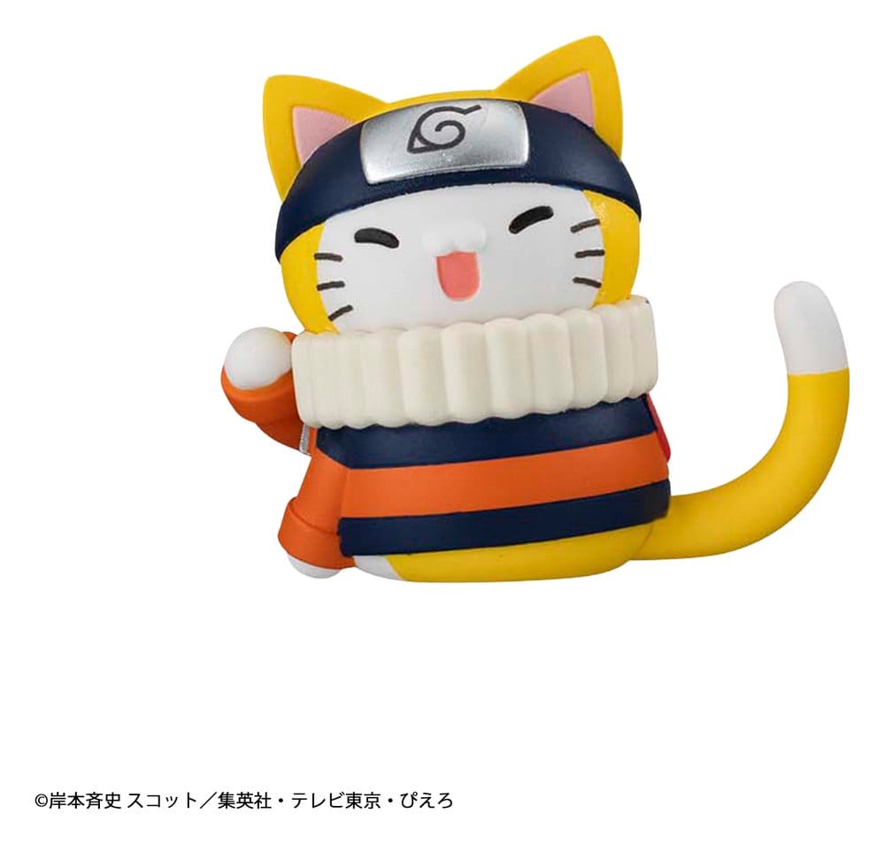 Naruto - 1 Blind Box, Mega Cat Project Minifigures 3 cm Nyaruto! Cats of Konoha Village Reboot