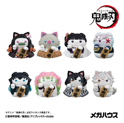 Demon Slayer: Kimetsu no Yaiba - 1 Blind Box, Mega Cat Project Minifiguren 6 cm Demon Slayer Fortune Cats ver. 02