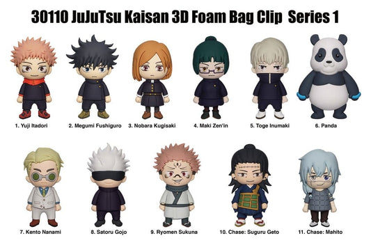 Jujutsu Kaisen - 1 Blind Box, 3D PVC Bag Clips Series 1