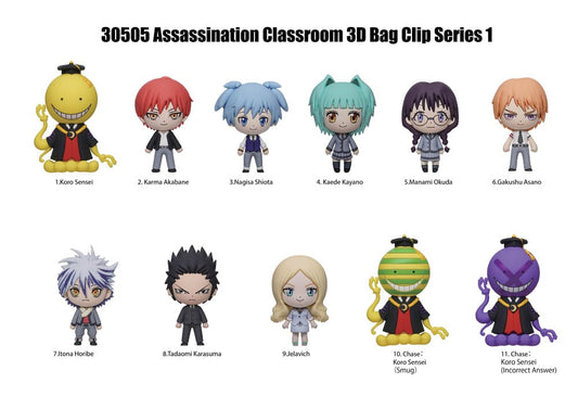 Assassination Classroom - 1 Blind Box, 3D PVC Keychain Series 1