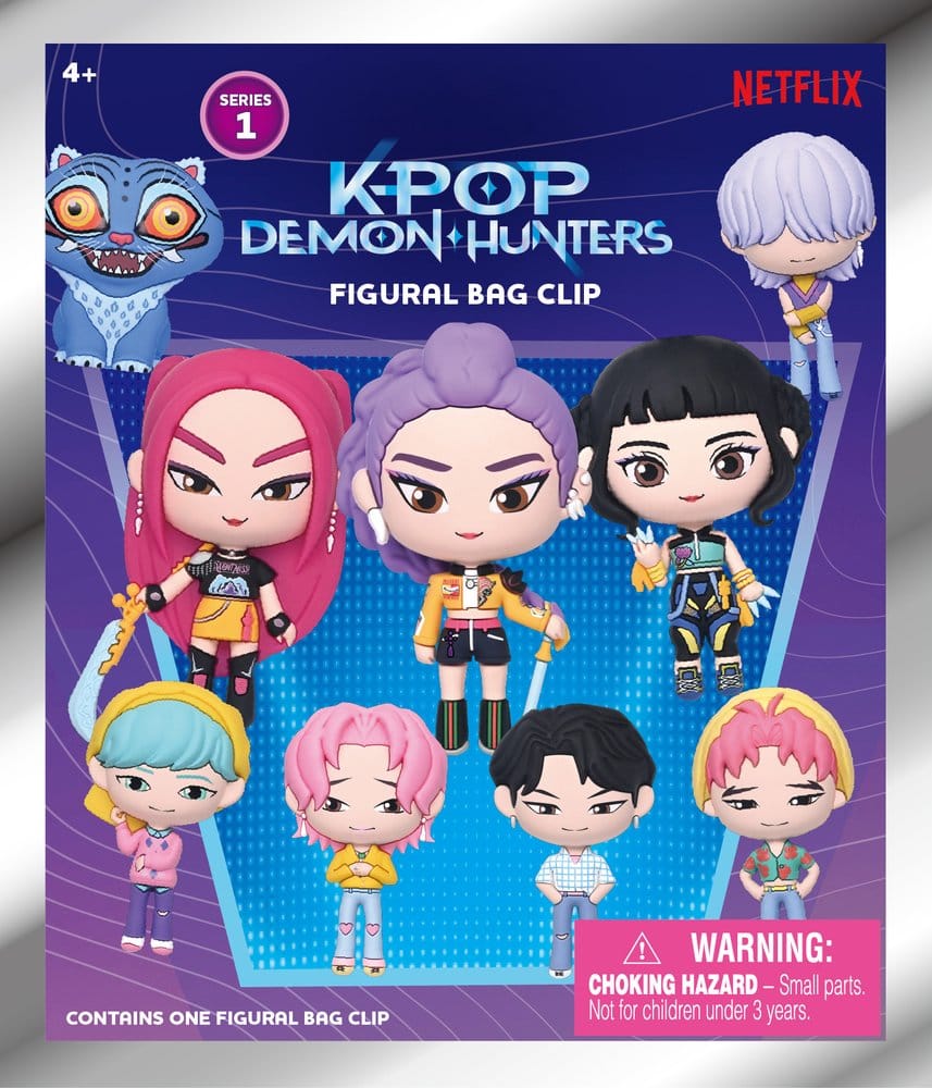 K-Pop Demon Hunters - 1 Blind Bag, 3D PVC Bag Clips Series 1