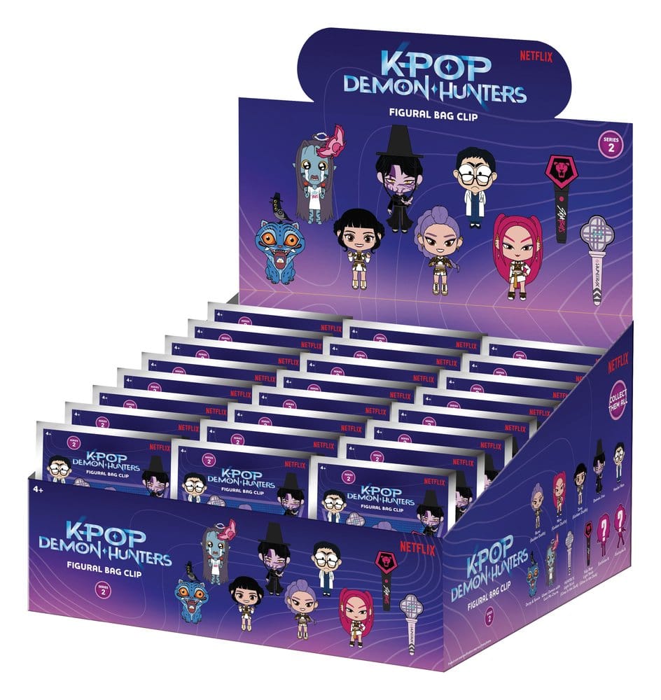 KPop Demon Hunters - 1 Blind Bag, 3D PVC Bag Clips Series 2