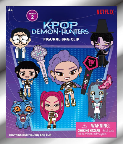 KPop Demon Hunters - 1 Blind Bag, 3D PVC Bag Clips Series 2