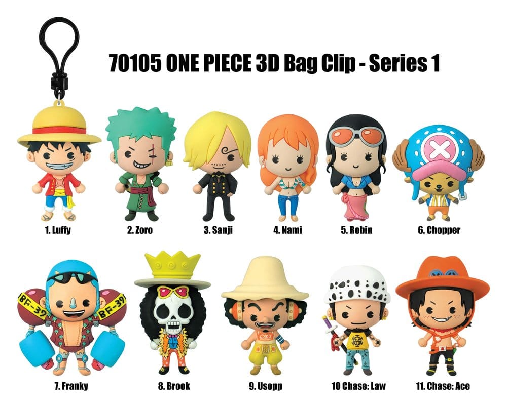 One Piece - 1 Blind Bag, 3D PVC Clips Serie 1