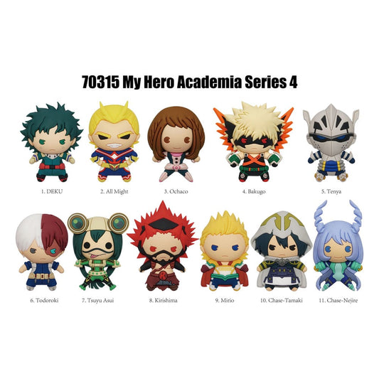 My Hero Academia - 1 Blind Box, 3D PVC Bag Clips Series 4