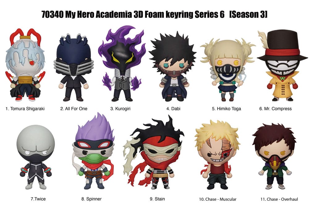 My Hero Academia - 1 Blind Bag, 3D Foam Clips Series 6