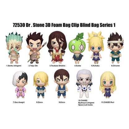 Dr. Stone - 1 Blind Bag, 3D PVC Bag Clip Series 1