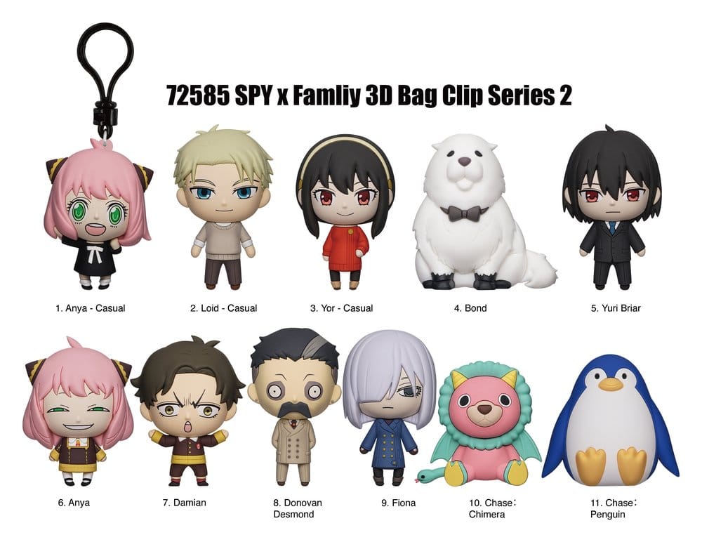 Spy x Family - 1 Blind Bag, 3D PVC Clips Series 2