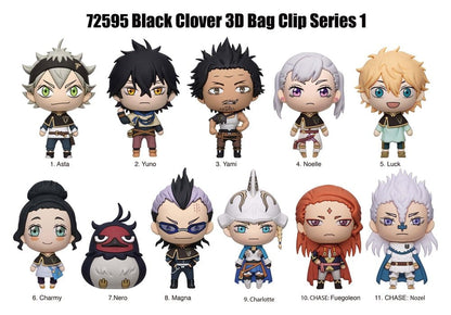 Black Clover - 1 Blind Bag, 3D PVC Keychain Series 1