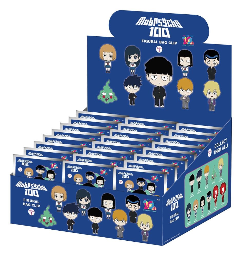 Mob Psycho 100 - 1 Blind Bag, 3D PVC Bag Clips Series 1
