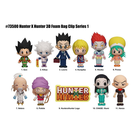 Hunter x Hunter - 1 Blind Bag, 3D Foam Bag Clips Series 1