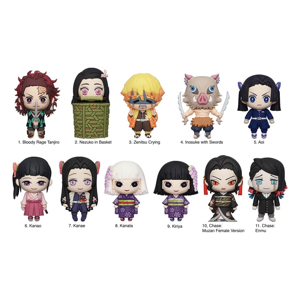 Demon Slayer - 1 Blind Bag, 3D PVC Bag Clips Kimetsu no Yaiba Series 4