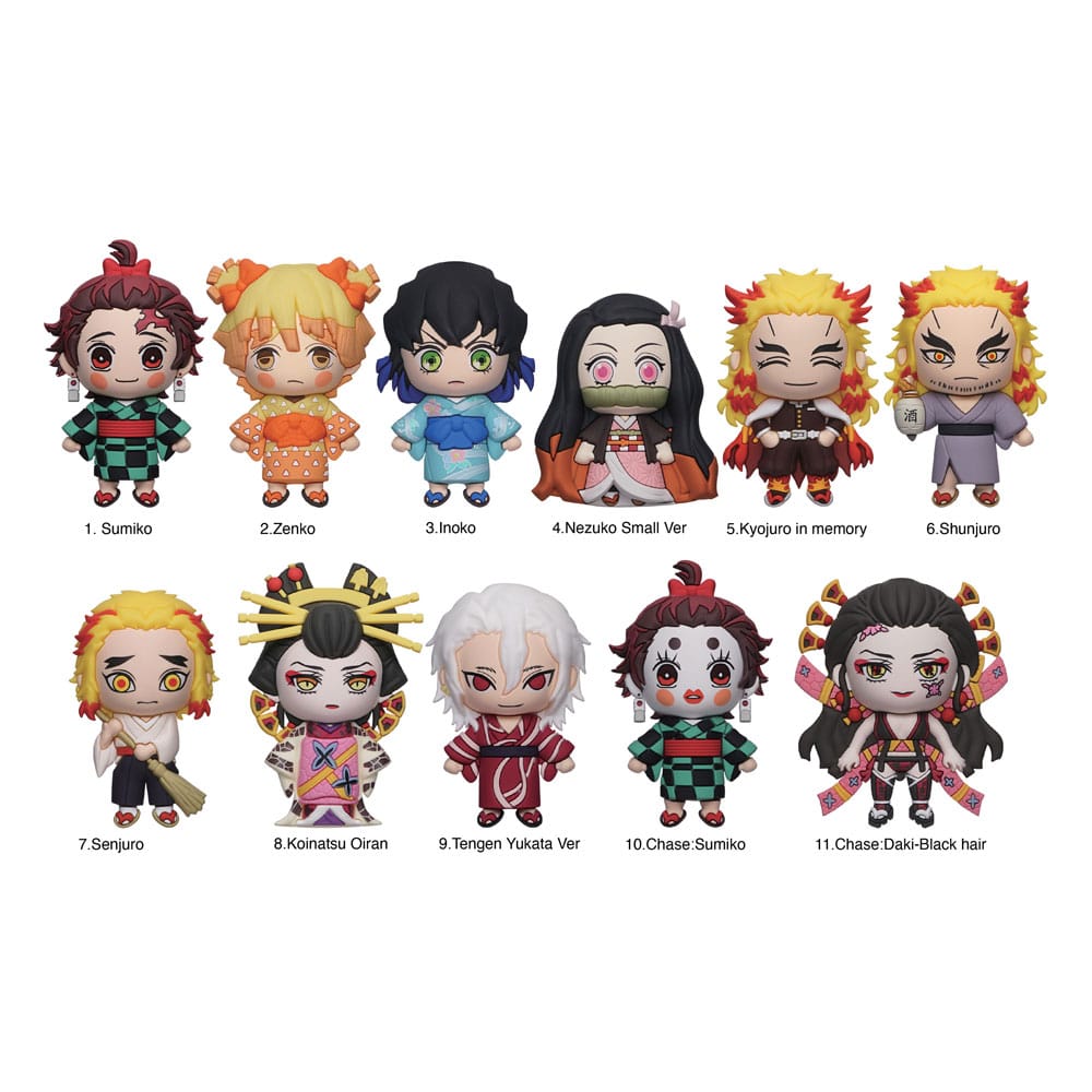 Demon Slayer: Kimetsu no Yaiba - 1 Blind Bag, 3D PVC Bag Clip Series 5