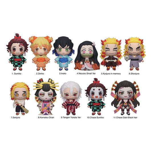 Demon Slayer: Kimetsu no Yaiba - 1 Blind Bag, 3D PVC Bag Clip Series 5