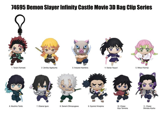 Demon Slayer - 1 Blind Bag, 3D PVC Keychain Infinity Castle Series 1