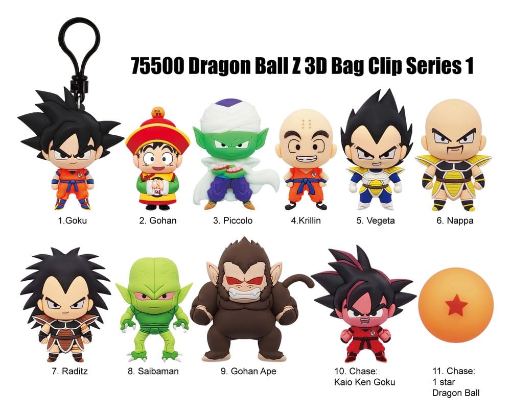 Dragon Ball Z - 1 Blind Bag, 3D PVC Keychain Series 1